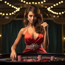 Meja dealer langsung roulette di studio mpoplay dengan tampilan HD